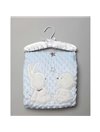 Couverture polaire bébé - nounours 3D gris claire - 90x70cm